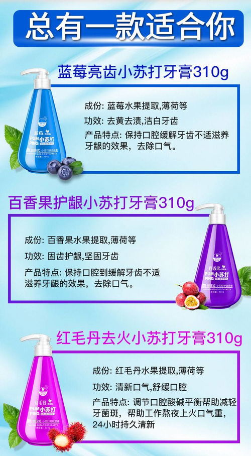 正品小蘇打牙膏食品級(jí)美白按壓式牙齒去黃去口臭煙漬口氣清新薄荷